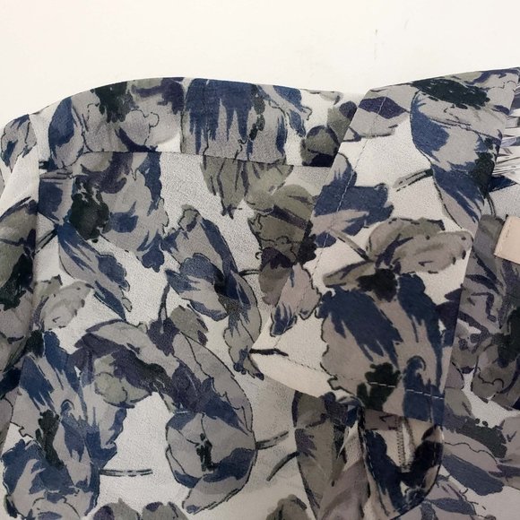 Banana Republic Women's Button Down Tie Waist Semi Sheer Shirt Top Blouse - Picture 4 of 12